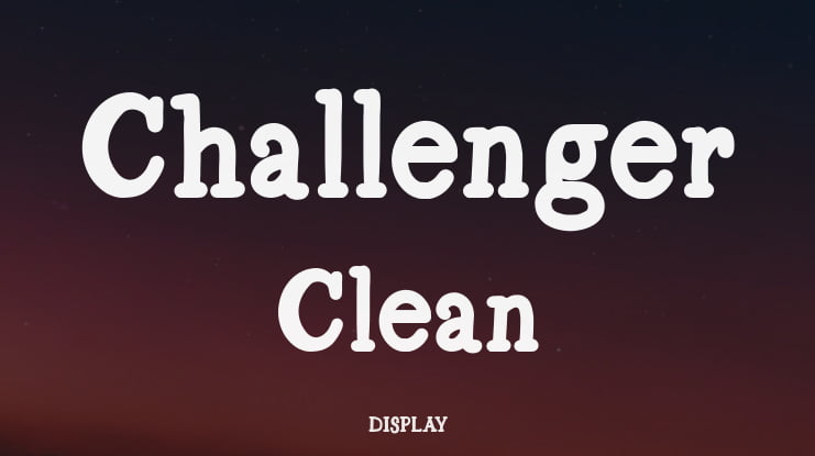 Challenger Clean Font