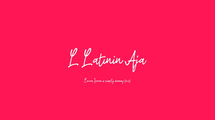 L Latinin Aja Font