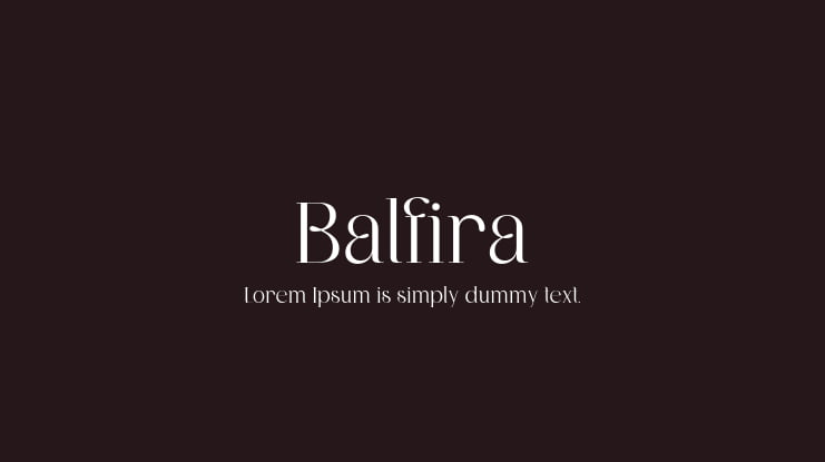 Balfira Font