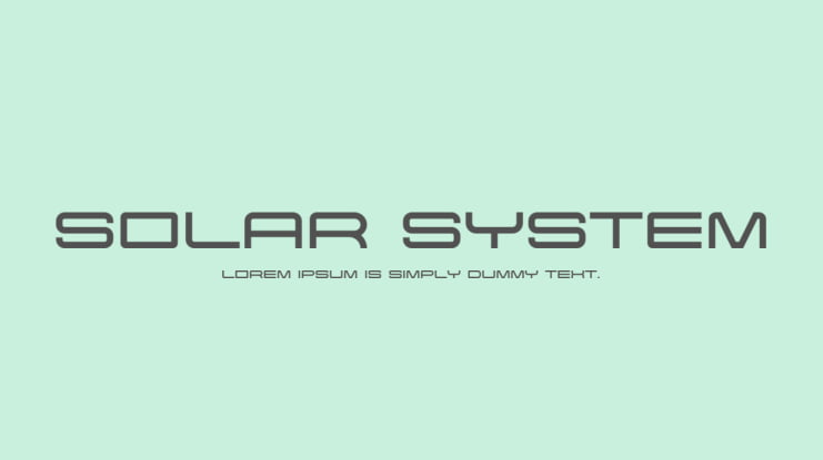 Solar System Font