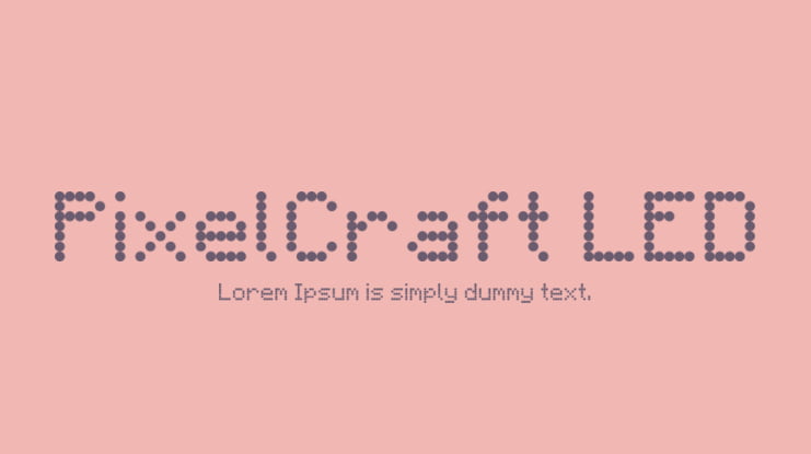 PixelCraft LED Font