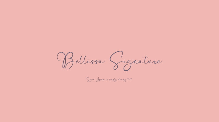 Bellissa Signature Font