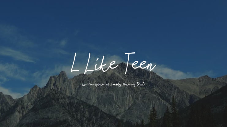 L Like Teen Font