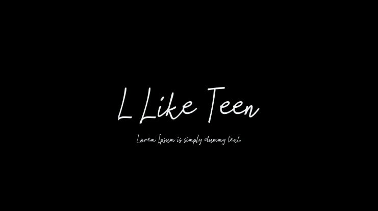 L Like Teen Font