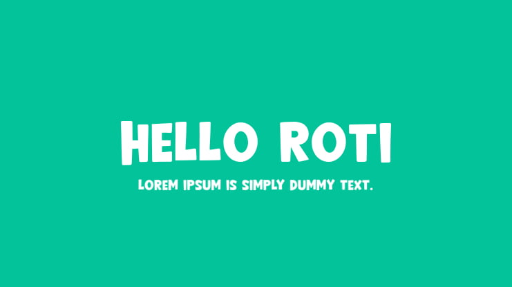 Hello Roti Font