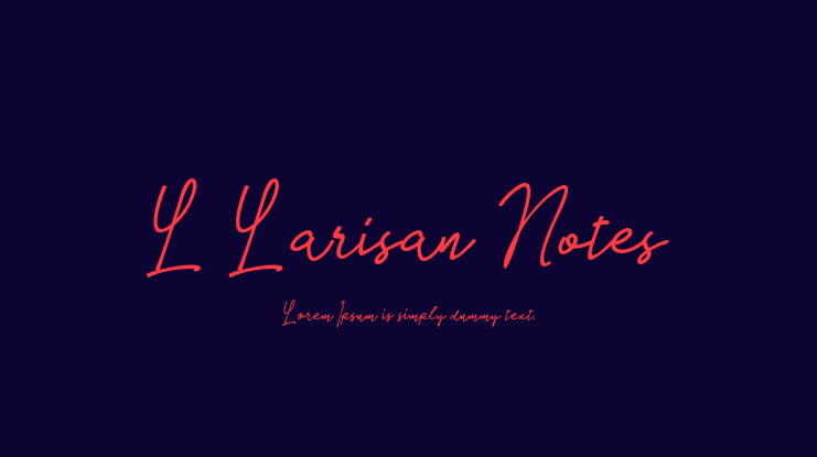 L Larisan Notes Font