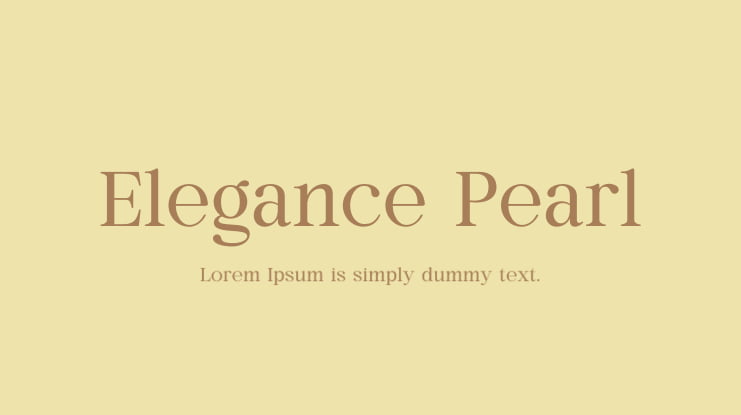 Elegance Pearl Font Family