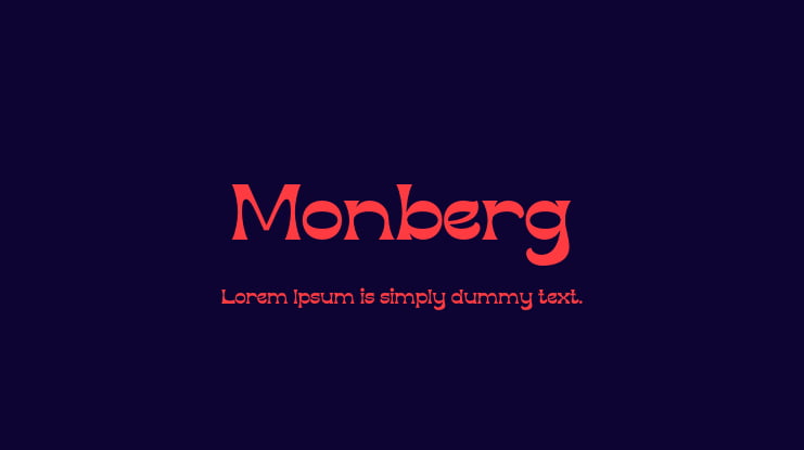 Monberg Font