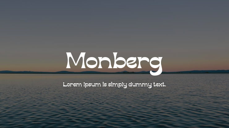 Monberg Font