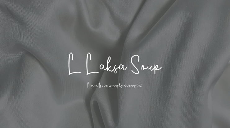 L Laksa Soup Font