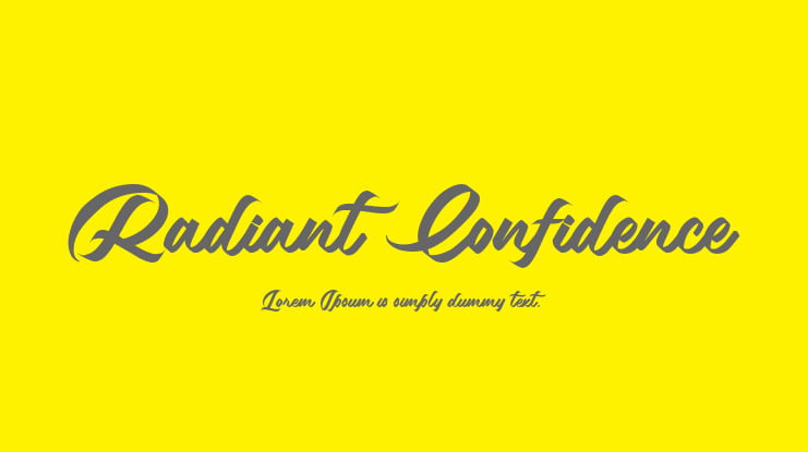 Radiant Confidence Font