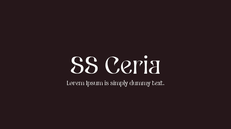 SS Ceria Font