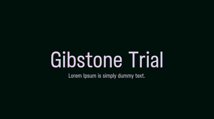 Gibstone Trial Font Family