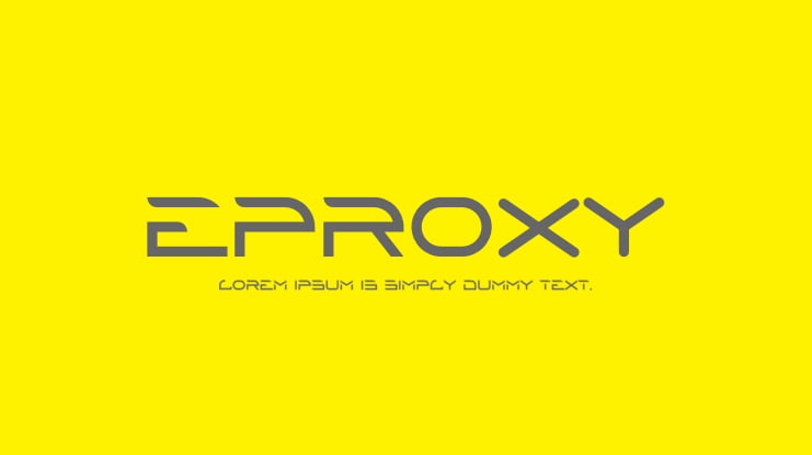 Eproxy Font