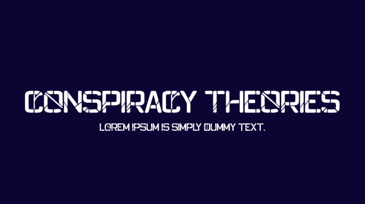 Conspiracy Theories Font