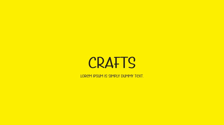 Crafts Font