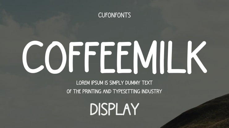 Coffeemilk Font