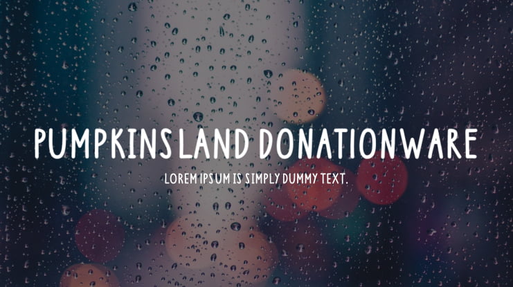 Pumpkinsland DONATIONWARE Font