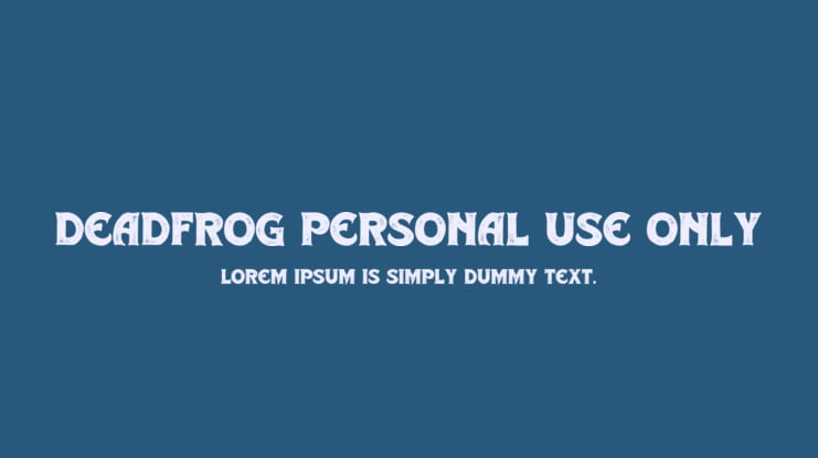 Deadfrog Personal Use Only Font