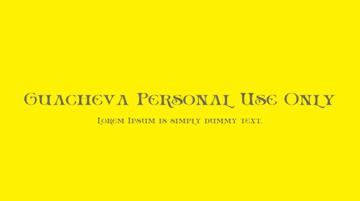 Guacheva Personal Use Only Font