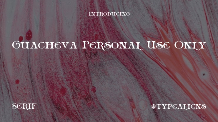 Guacheva Personal Use Only Font