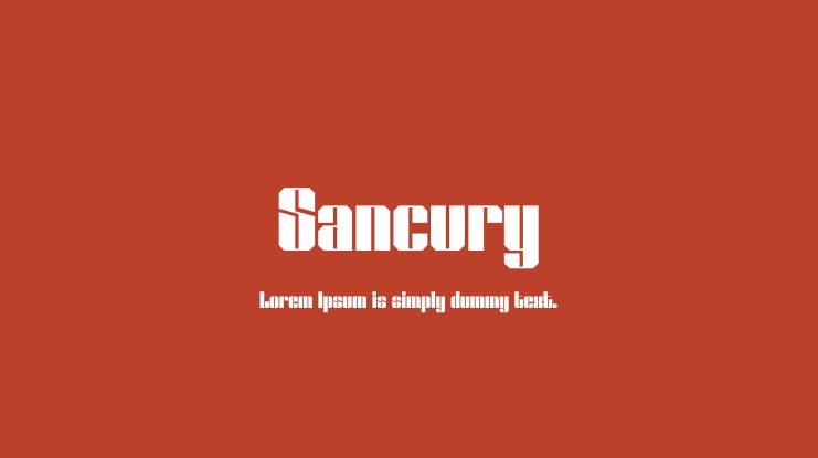Sancury Font
