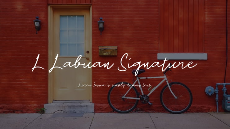 L Labuan Signature Font