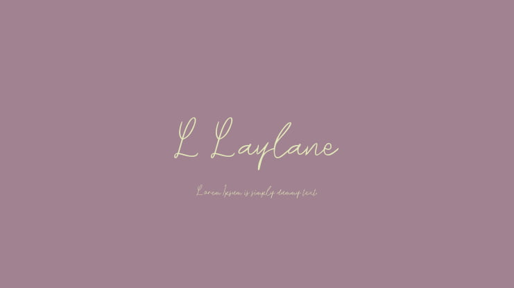 L Laylane Font
