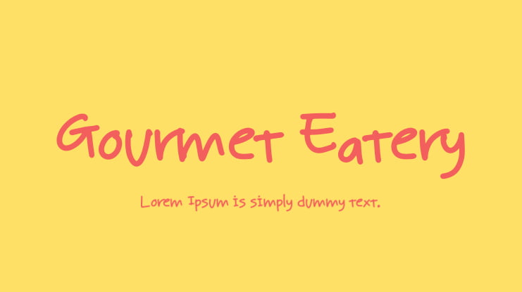 Gourmet Eatery Font