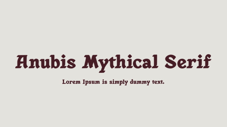 Anubis Mythical Serif Font