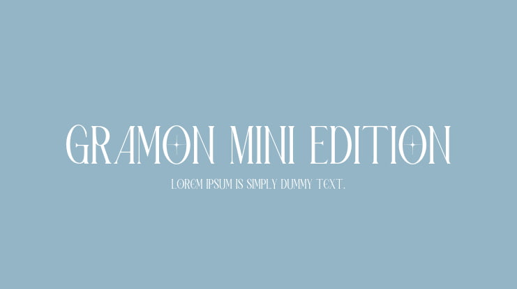 Gramon Mini Edition Font