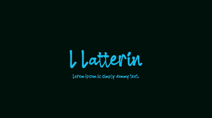 L Latterin Font