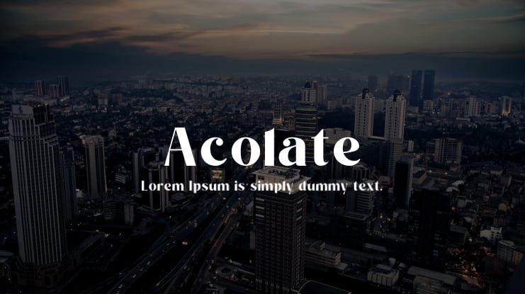 Acolate Font