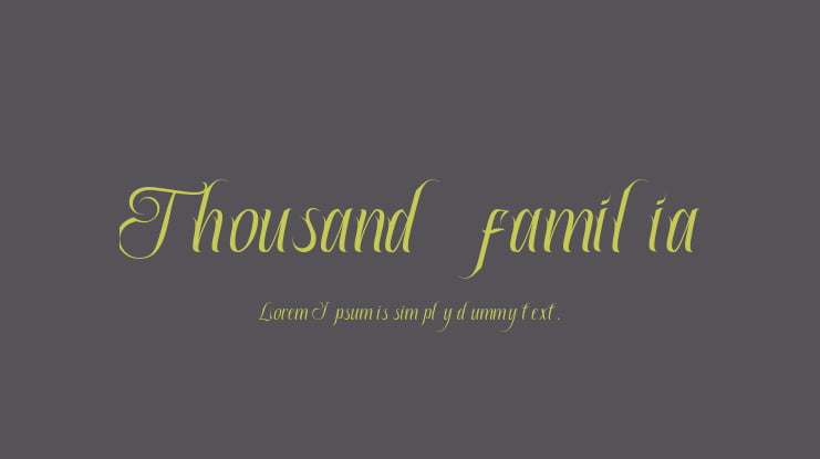 Thousand familia Font