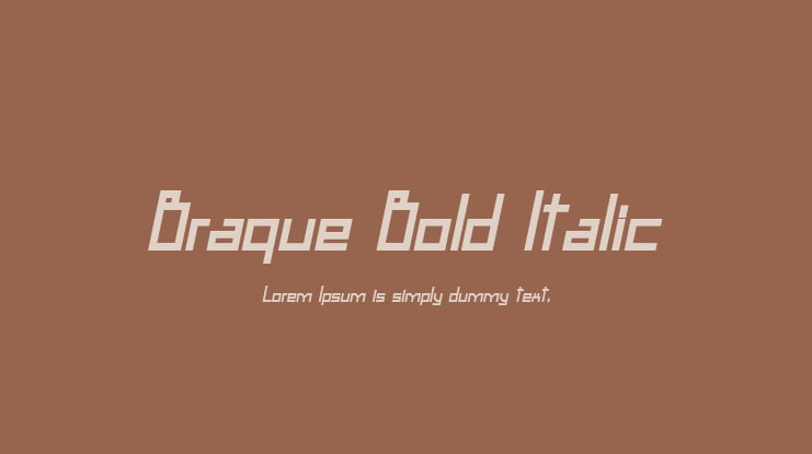Braque Bold Italic Font Family