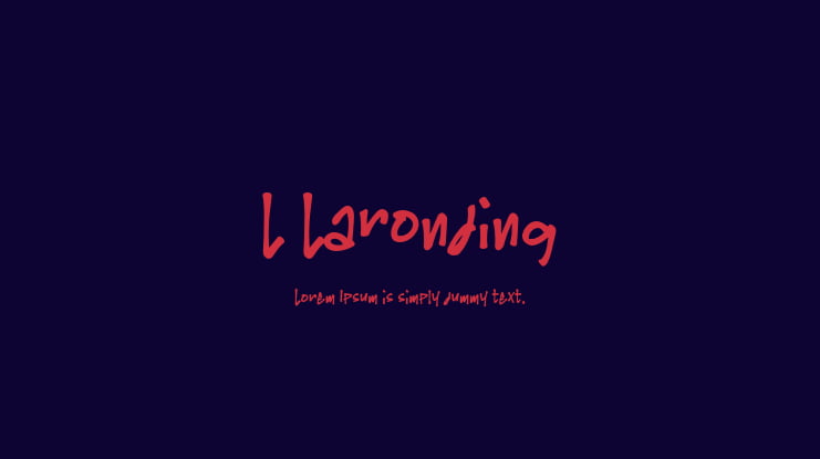 L Laronding Font