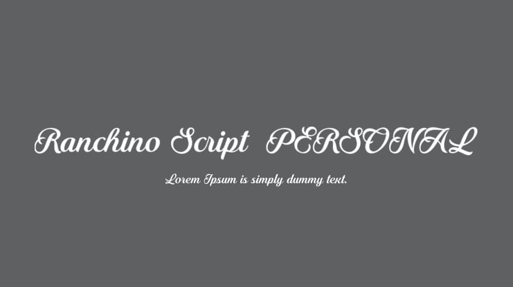 Ranchino Script  PERSONAL Font