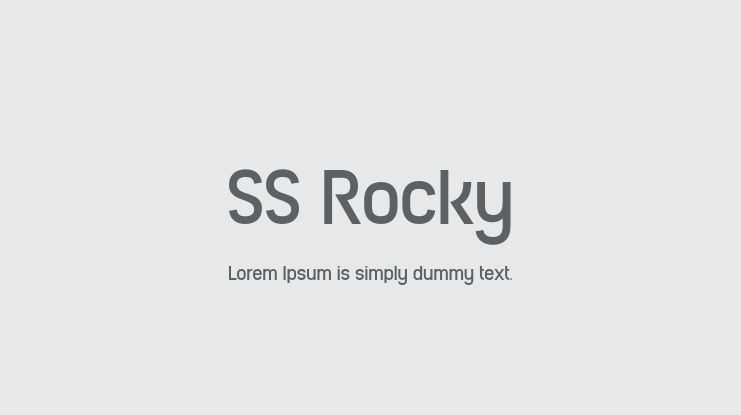 SS Rocky Font