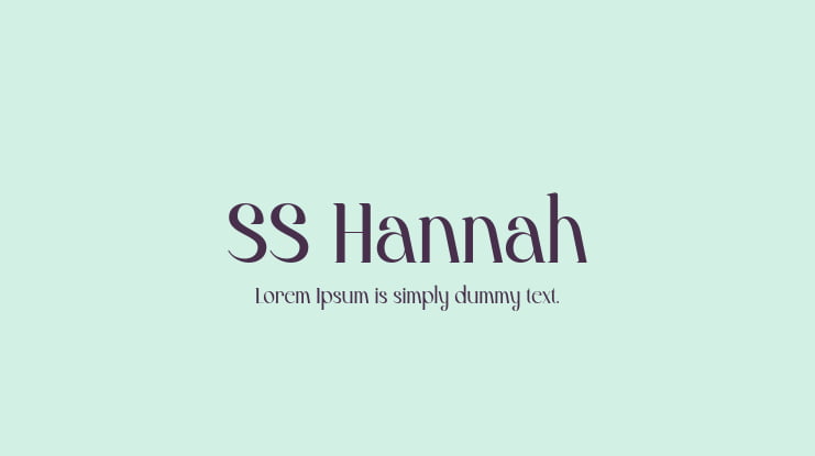 SS Hannah Font
