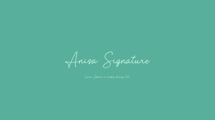 Anisa Signature Font