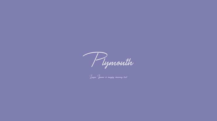 Plymouth Font