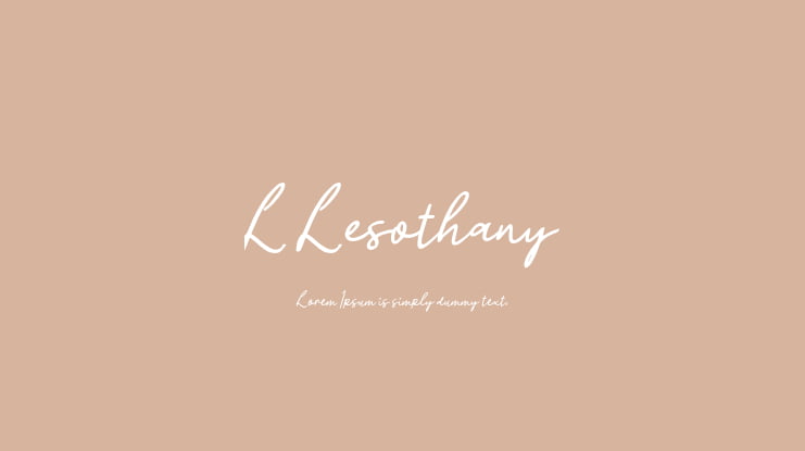 L Lesothany Font