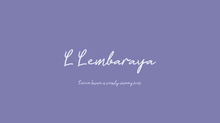 L Lembaraya Font