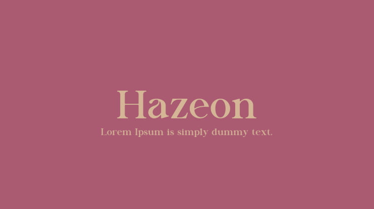 Hazeon Font