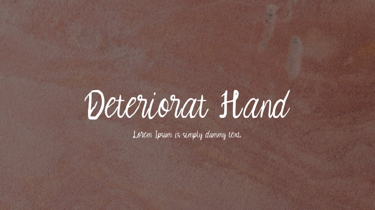Deteriorat Hand Font