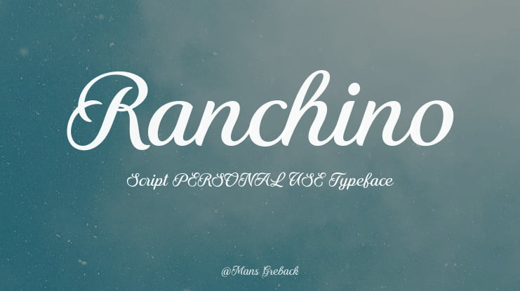 Ranchino Script PERSONAL USE Font