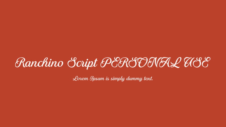 Ranchino Script PERSONAL USE Font