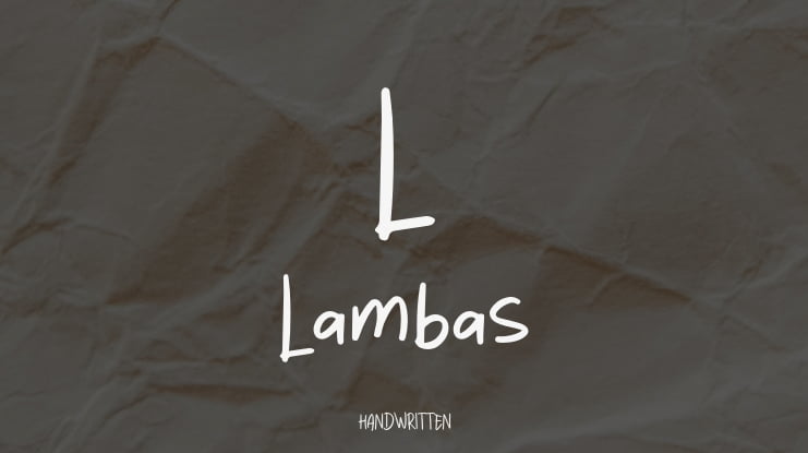 L Lambas Font