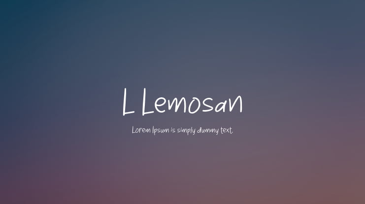 L Lemosan Font