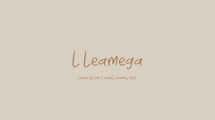 L Leamega Font